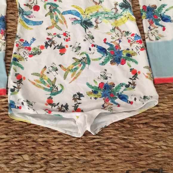 Funny Girl swimsuit/rash guard. NWT. Bright color flowers. Long sleeved. Size S - Picture 3 of 8